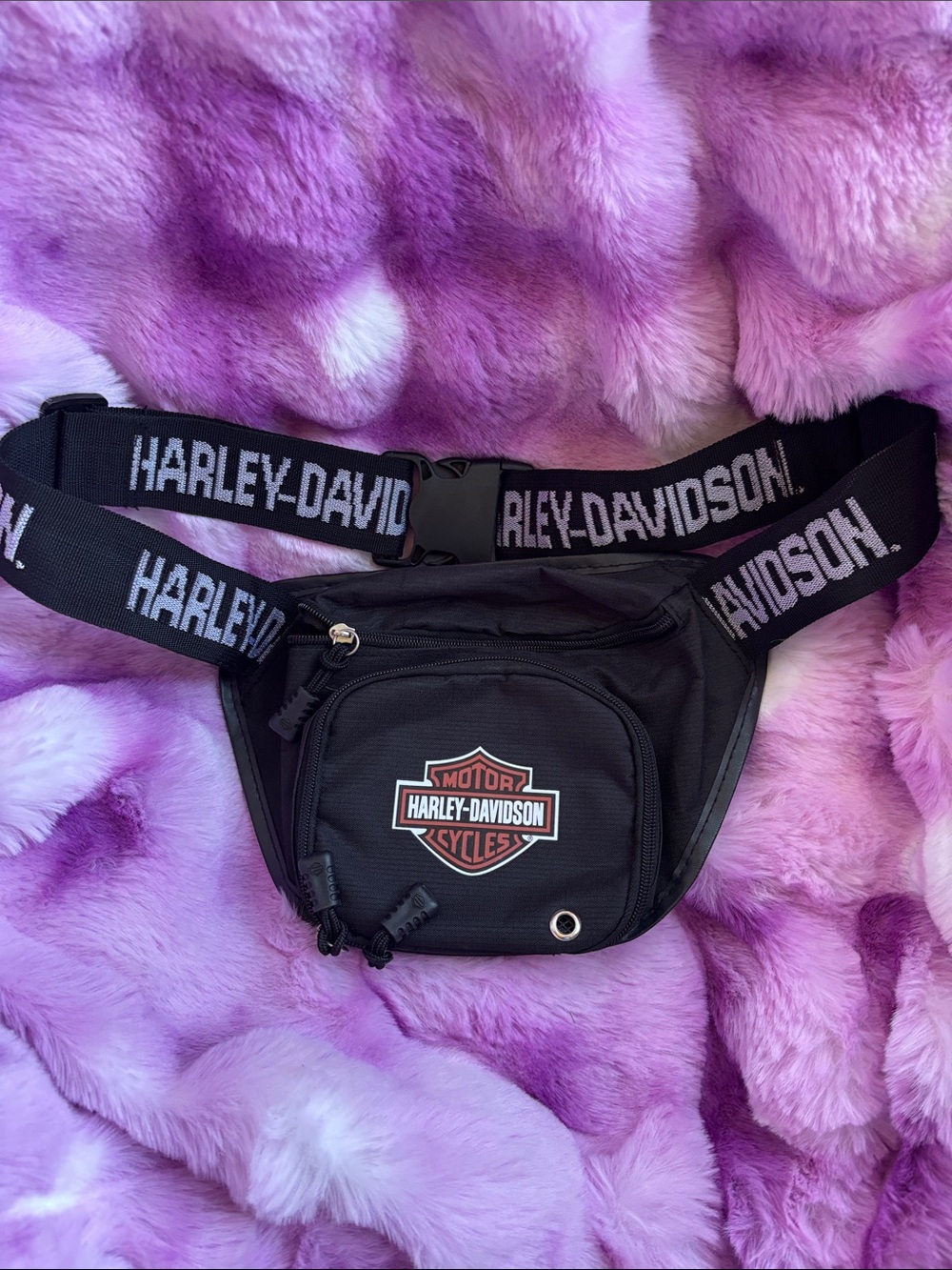 Harley-Davidson Black Logo Belt Bag with Branded Strap